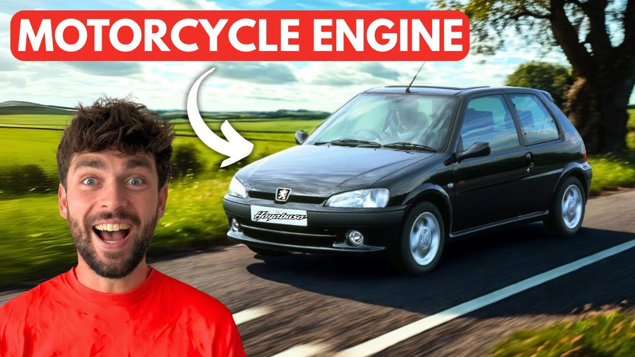 I PUT A SUPER BIKE ENGINE IN A PEUGEOT 106  + **FIRST DRIVE**