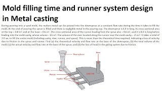 Mold filling time and runner system design in Metal casting
