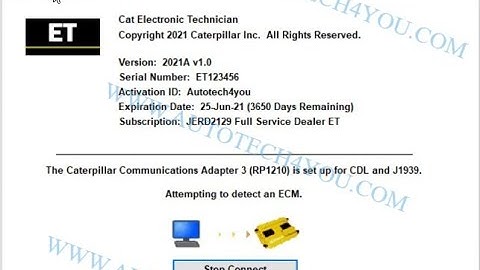Caterpillar Electronic Technician (Cat ET 2021A) + Factory Password