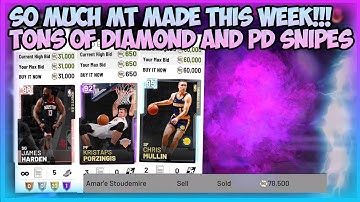 NBA2K19 - MADE HUNDREDS OF THOUSANDS OF MT SNIPING THIS - TONS OF PD AND DIAMOND SNIPES!!!!