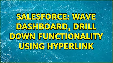 Salesforce: Wave Dashboard, drill down functionality using Hyperlink