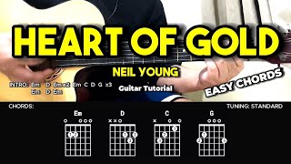 Heart Of Gold - Neil Young | Easy Guitar Tutorial For Beginners (CHORDS & LYRICS) #guitarlesson