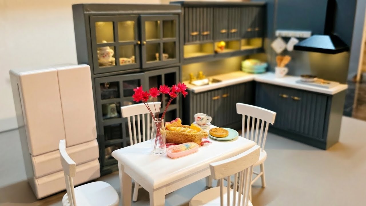 🧊 Mini Kitchen Setup | Organizing a Tiny Fridge ASMR