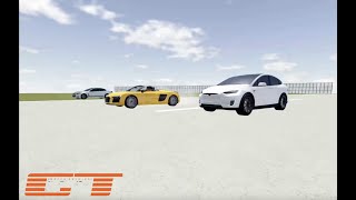 Tesla Model X vs Audi R8 V10 Drag race from The Grand Tour remake (not 4k)