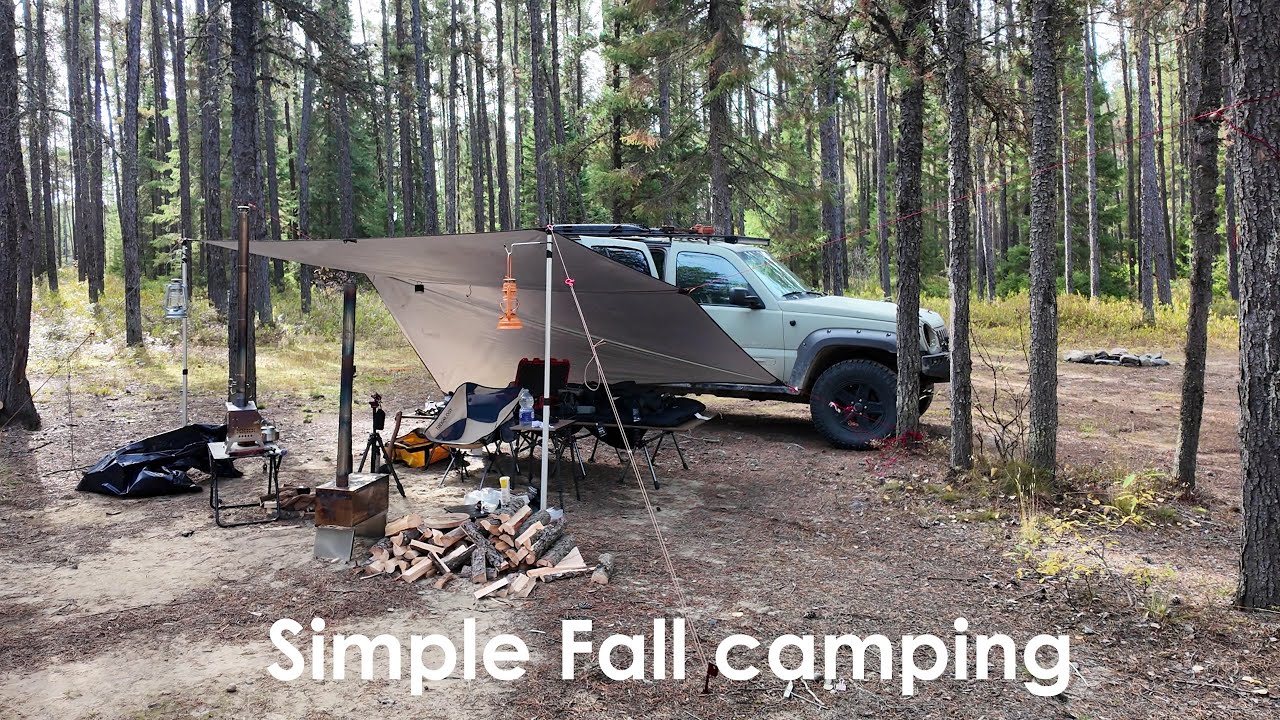 The ABSOLUTE BEST Way to Camp in the Fall with a Tarp and Jeep