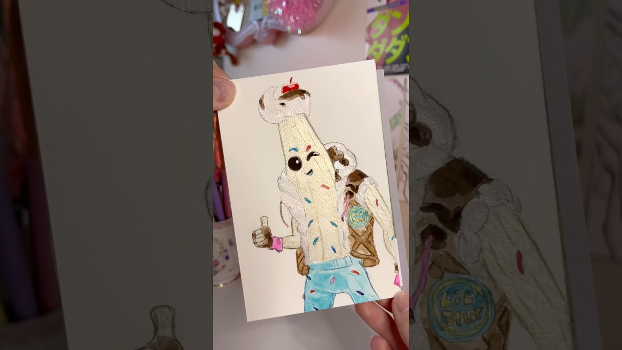 Painting Lil’ Split from Fortnite!! 🍌🍦🍒 