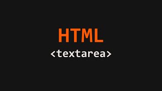 Textarea Element HTML Example