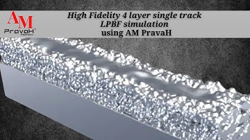 High Fidelity 4 layer single track LPBF simulation using AM PravaH