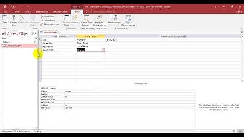 cách tạo cơ sở dữ liệu trên access