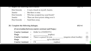 2nd PUC reduced syllabus of English model question paper 2020-2021