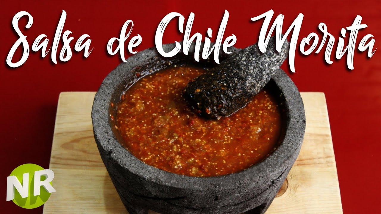 Como Hacer Salsa de Chile Morita En Molcajete Noecillo - YouTube