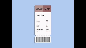 Daily UI Challenge 024: Boarding Pass