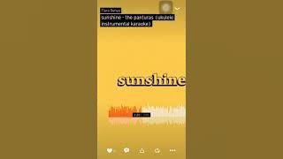 sunshine - the panturas ukulele karaoke
