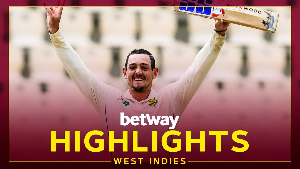 Highlights West Indies v South Africa de Kock Hits 141* 1st Betway Test Day 2 2021