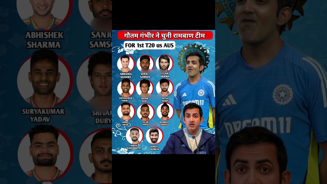 Ind Vs Aus 1st T20I Playing 11 👿