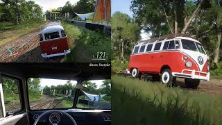 1963 VOLKSWAGEN TYPE 2 DELUXE Van Racing in Forza Horizon 5 - PC Gameplay in sync with Replay