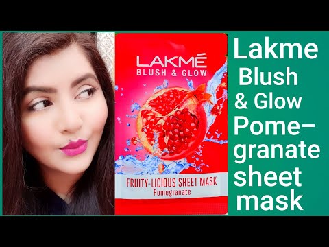 Lakme Blush & Glow Pomegranate Sheet Mask review & demo | RARA | anti aging skincare |