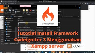 01 - Tutorial Install Framework Codeigniter 3, Menggunakan XAMPP server.