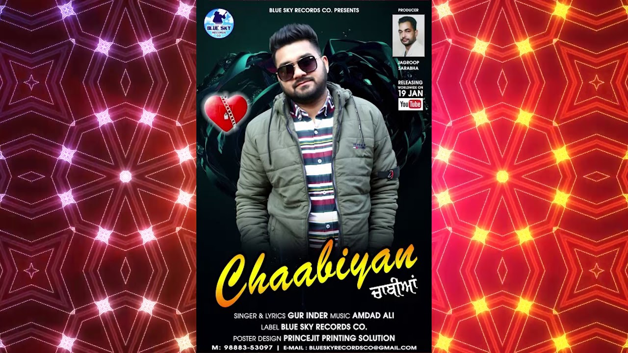 Gur Inder  New  Song  Chaabiyan  Music  Amdad  Ali  . Producer  Jagroop  sarabha   M  . 9888353097