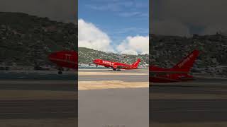 beautiful view of airplanes when landing eps.796