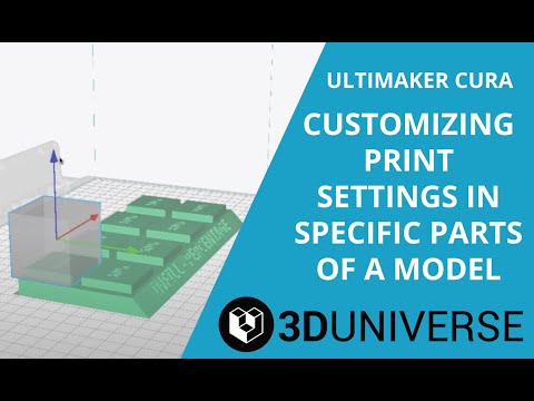 Ultimaker Cura - Customizing Print Settings in Specific Parts of a Model