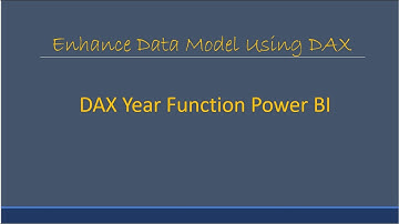 DAX year Function  Find year from a date power BI