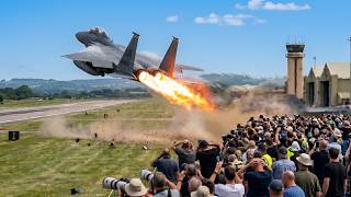 INSANE Power! F-15 Eagle Unleashes Full Afterburner During Extreme Takeoff