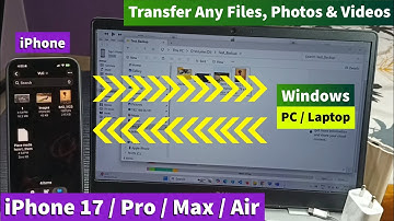 Transfer Files, Photos and Videos from PC to iPhone and iPhone to Laptop Using iTunes | iPhone 17