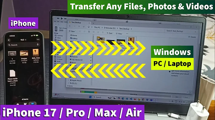 Transfer Files, Photos and Videos from PC to iPhone and iPhone to Laptop Using iTunes | iPhone 17