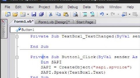 How To Make Your Computer Talk In Visual Basic 2008
