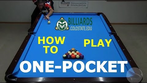 How to Play One Pocket – with the “Official Rules”