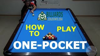 How to Play One Pocket - with the “Official Rules”