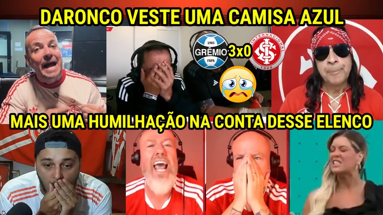 REAÇÕES dos COLORADOS DESESPERADOS AMASSADOS no GRENAL l GRÊMIO 3X0 INTERNACIONAL