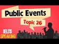 ✪ IELTS Speaking Band 8 Test Part 2, 3: Topic 26 -  Public Events