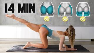 14 MIN ENTIRE BOOTY Workout - 12 Pilates Exercises To Grow Every Inch of Your BOOTY! No Equipment