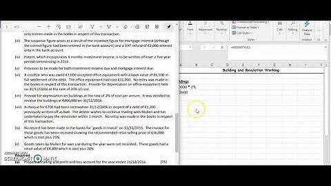 2017 - Sole-trader - M. Muller - Adjustment (vii) Buildings and Revaluation