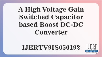 A High Voltage Gain Switched Capacitor based Boost DC-DC Converter