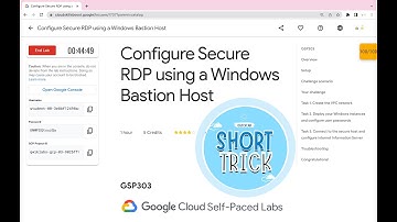 Configure Secure RDP using a Windows Bastion Host || #qwiklabs || #GSP303 ||  [With Explanation🗣️]