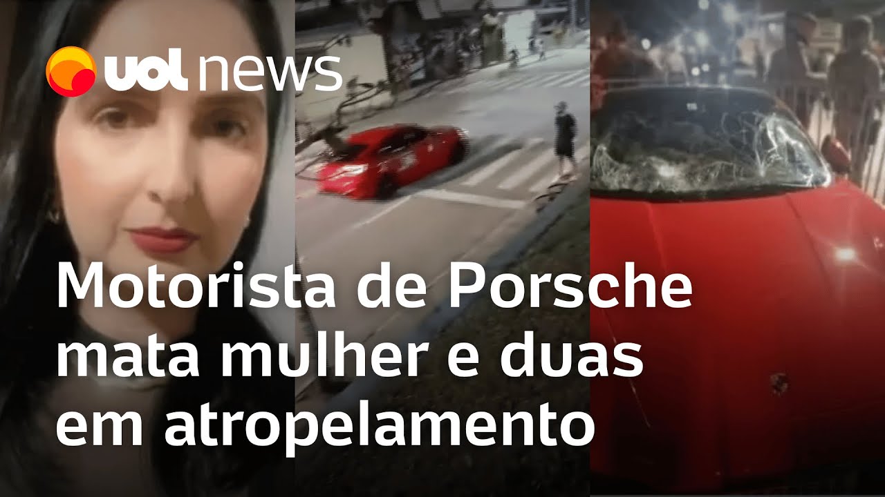 Motorista de Porsche mata mulher e fere duas em atropelamento em SC