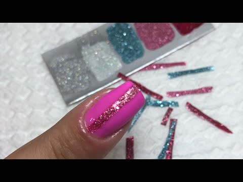 Como aplicar fita de gliter ou fitilho caseiro nas unhas