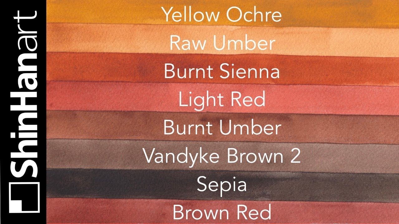 ShinHan PWC 5 Neutrals Watercolor Swatch Tests YouTube