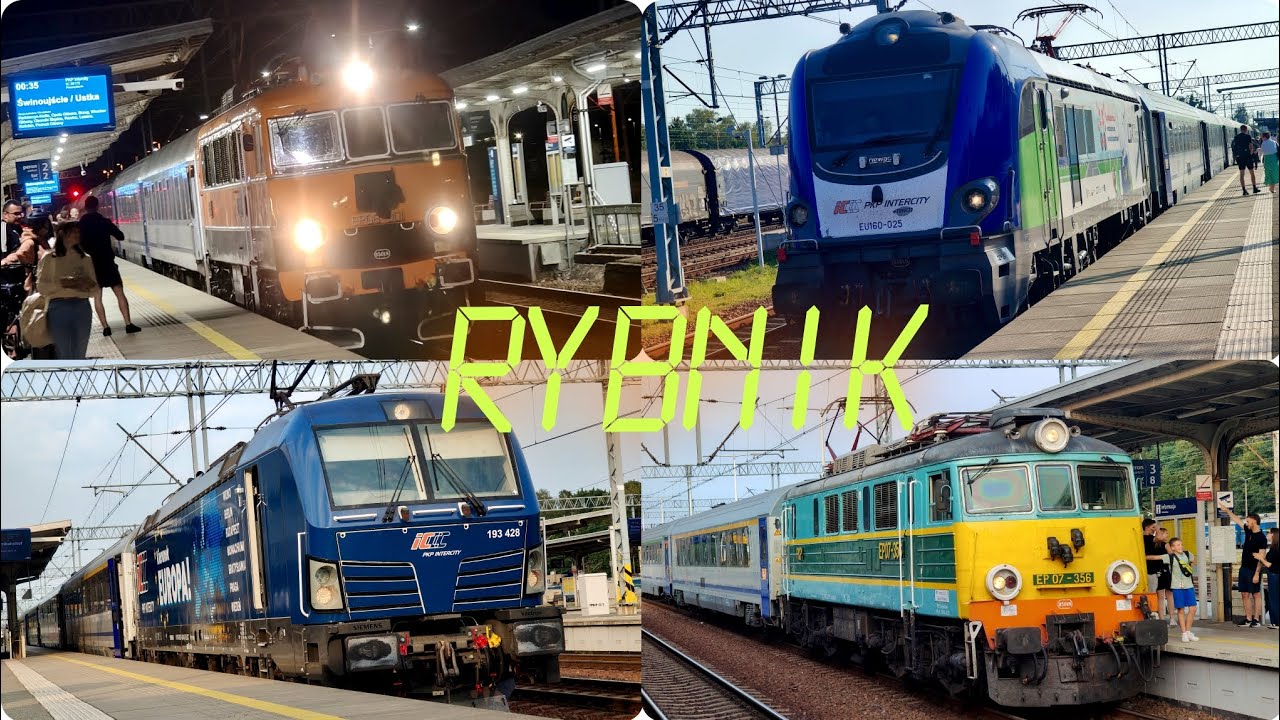 EP08-001 z IC Przemyślanin, EP07-356 z IC Halny, ET22-939, EU160-025 z IC Artus czyli Pociągi Rybnik