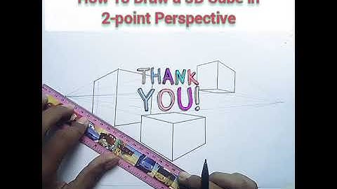 How To Draw a 3d Cube in 2-point Perspective