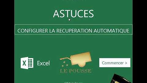 FORMATION EXCEL - COMMENT REGLER L