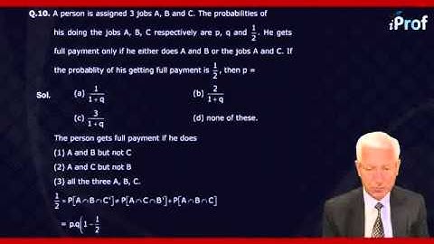 Probability - Question with Solution Part 5 | IIT JEE Math Video