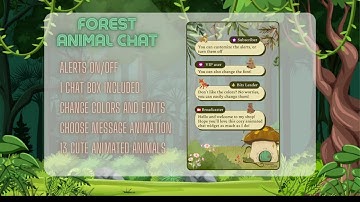 Forest animals - Twitch chat widget animated