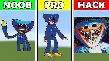 Minecraft NOOB vs PRO vs HACKER PIXELART HUGGY WUGGY