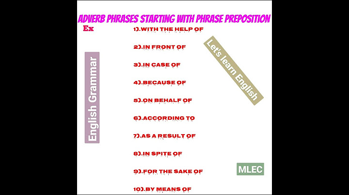 Prepositional phraseท เป น adverbial phrase ได ม ย