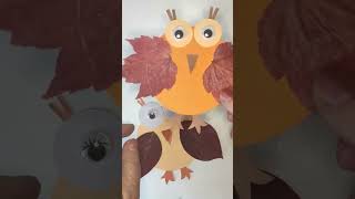 Use Autumn Leaves to Create an OWL #shorts