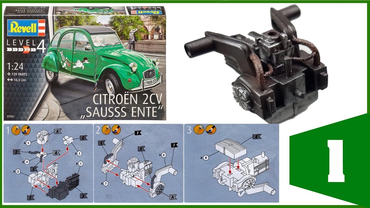REVELL 2CV Citroën 1/24 Tuto Build PART 1 